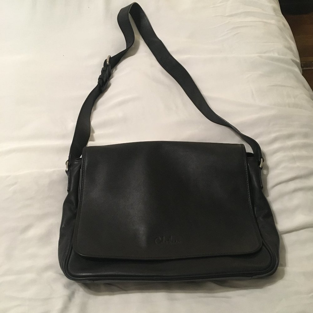 Cole Haan genuine leather satchel bag for men in good condition